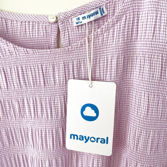 NWT Mayoral Lilac Cotton Dress, Size 14/16 - Picture 4 of 6